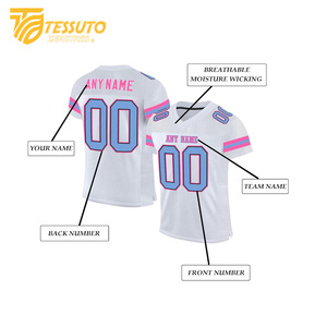 Vêtements de sport imprimés partout Chemises de football classiques vintage Maillot de football personnalisé T-shirt de football à col en V pour hommes - Product Image 3