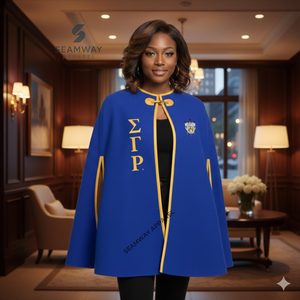Sigma Gamma Rho Sorority Cape Shawl Women's <b>Poncho</b> Wrap Stylish <b>Wool</b> Shoulder Cape Wrap Greek Mantel Shawl Outerwear - Product Image 4
