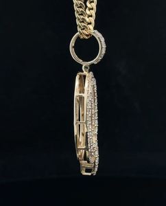 Pendentif en argent sterling plaqué or jaune 14 carats avec moissanite initiale Q, testeur de diamant, boule VVS, charme plaqué glacé, certifié IGI - Product Image 5