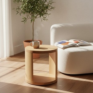 Mesa de Centro Moderna de Madera de Caucho Duradera de Vietnam, Chapa de MDF, Estilo ASH, Decorativa, Ligera, Color NATURAL, Muebles para Sala de Estar, Fácil de Usar - Product Image 5