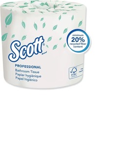 Scott Professional Standard Roll Toilet <b>Paper</b> 2 Ply 80 Rolls 550 Sheets Each Bulk Bathroom <b>Tissue</b> Supply - Product Image 1