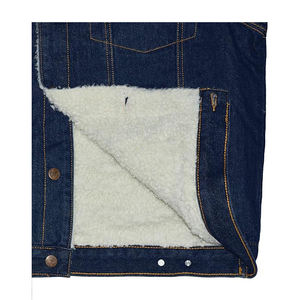 Veste en jean à col montant coupe ajustée pour hommes, style décontracté, respirant et écologique - Product Image 3