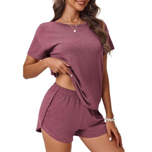 Ensembles t-shirt et pantalon Vêtements pour femmes Vêtements de sport Vêtements d'entraînement 2 pièces Ensemble court pour femme Ensemble de sweat-shirt pour femmes de BD - Product Image 1