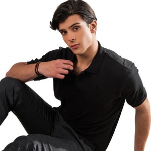 Hot Selling Black Drop Needle Men's Polo <b>T</b> <b>Shirt</b> Custom Logo Plain Short Sleeve Golf Polo <b>Shirt</b> Men <b>Office</b> Wear Polo <b>T</b> <b>Shirt</b> - Product Image 2