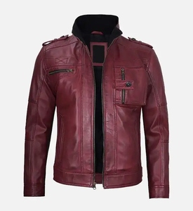 Venta al por mayor paquistaní Chaquetas de cuero Fabricante Cinturón Lado Casual Chaqueta de cuero para los hombres Nueva Moto Oem Diseño Chaquetas - Product Image 4