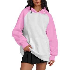 OEM Supplier Fashion Apparel Wholesale Women's Winter Oversized Casual Solid Lined Breathable <b>Fleece</b> <b>Hoodie</b> Custom Logo - Product Image 1