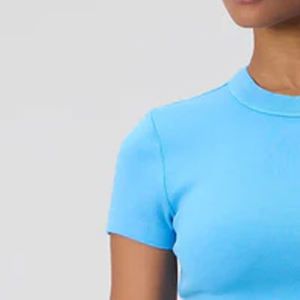 Camisetas Cortas para Mujer 2026, Diseño Elástico y Transpirable para Mayor Comodidad, Color Sólido, Diseño Económico, Mezcla de Algodón de Alta Calidad - Product Image 4