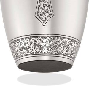 Urnes en métal à gravure croisée Urnes en laiton doré argenté et en acier inoxydable Urnes en métal pour cendres Urnes en fonte d'aluminium et urnes en laiton - Product Image 5