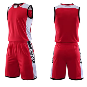 Conjuntos de pantalones cortos con estampado de logotipo personalizado unisex del mejor proveedor Ropa de baloncesto deportiva transpirable de último tamaño personalizado de alta calidad - Product Image 5