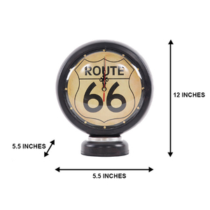 Horloge murale en acrylique noir peinte à la main, style pompe à essence, AJ057, pour la maison, le bureau ou le camping-car - Product Image 6