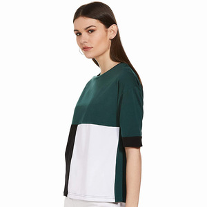 Camisetas multicolor para mujer, blusas de estilo de bloque, cómodas, duraderas, diseño personalizado, ropa de moda, venta al por mayor - Product Image 3
