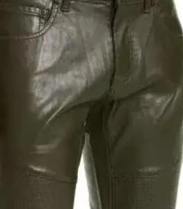 Nueva ropa de Otoño Invierno, venta al por mayor, pantalones de cuero de moda para hombre, pantalones de cuero genuino para hombre, pantalones de cuero negro de piel de oveja 2025 - Product Image 4