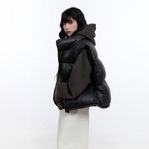 Chaleco bombardero acolchado aislado elegante protección contra el frío urbano ligero transpirable a prueba de viento para uso diario - Product Image 3