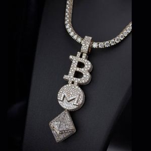 Bijoux de luxe personnalisés Hip Hop, pendentif en argent 925 avec moissanite de couleur D VVS, lettres serties de diamants, bijoux personnalisés tendance - Product Image 1