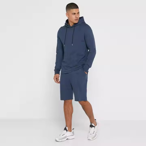 Custom <b>Men's</b> Hoodie <b>Shorts</b> Set Streetwear Jogger Hoodies <b>Shorts</b> <b>Men</b> <b>Long</b> Sleeve Two Piece Tracksuits OEM Breathable Sweatsuit - Product Image 5