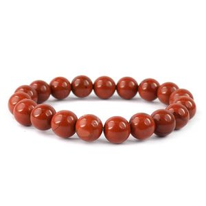 Bracelet en perles de jaspe rouge naturel de 10 mm, pierre de force, d'équilibre et de protection - Product Image 5