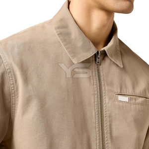 Veste en jean pour hommes de haute qualité en tissu enduit Style décontracté avec bouton décoration lavé Technics ODM approvisionnement pour toutes les saisons - Product Image 6