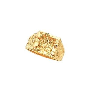 Anillo Nugget con Incrustaciones Religiosas de Corazón Geométrico, Ajustable, de Alta Calidad, con Tecnología de Chapado Creativo, Ideal para Regalo - Product Image 1