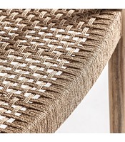 Meilleure vente chaise de salle à manger en jonc de mer en bois naturel de Bohème chaise en jonc de mer pour salle à manger fabriquée au Vietnam