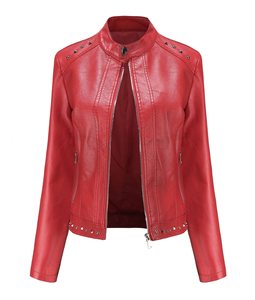 Vestes en Cuir PU Véritable pour Femmes à la Mode Offre Spéciale Logo Personnalisé Vestes en Cuir pour Femmes - Product Image 6