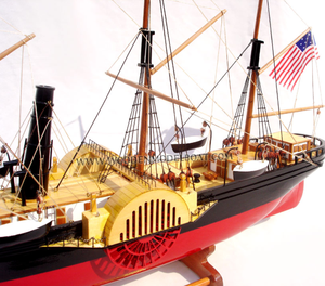 Maqueta de Barco Antiguo de Madera de las Californias, Estilo Náutico, Hecho a Mano, Decoración para el Hogar, Técnica de Pintura Artística - Product Image 4