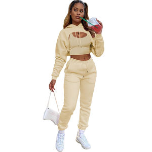 2025ใส่ได้ทั้งชายและหญิงชุดครอปวิ่งจ๊อกกิ้งสุดเซ็กซี่ชุดเสื้อฮู้ดธรรมดาชุดวอร์มสเวตเตอร์ออกแบบได้เองชุดวอร์มไม่มีโลโก้ - Product Image 5