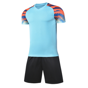 Setelan Seragam Sepak Bola, Setelan Seragam Sepak Bola Lengan Pendek Cepat Kering, Desain Logo Kustom, Set Seragam Katun 100% - Product Image 4