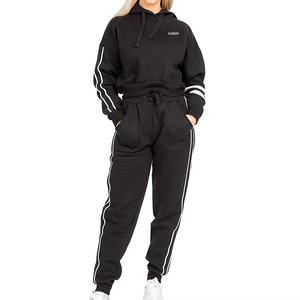 Nouveau style d'ensemble de vêtements pour femmes avec logo 2 pièces ensemble femmes décontracté meilleur ensemble de survêtement hiver personnaliser coton - Product Image 5