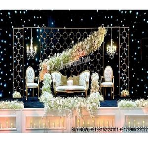 Sparkling Modern Wedding Stage Shaped Metal <b>Candle</b> Walls Elegant Decor - Product Image 1