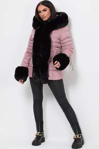 Blouson matelassé pour femme sur mesure, tendance, chaud pour l'hiver, épais, à capuche, manches longues, respirant, technique de tissage, uni, teinture unie, 100% - Product Image 6