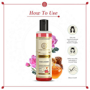 Khadi Gel douche naturel à la rose et au miel 210 ml - Product Image 4