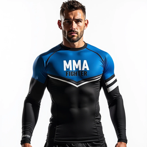 BJJ Rash Guard ropa personalizada al por mayor para deportes de combate gimnasio entrenamiento Fitness entrenamiento sublimado personalizado MMA Gear - Product Image 4
