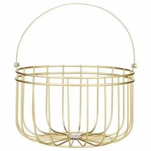 Cesta de almacenamiento de alambre de Metal hecha a mano única, organizador rústico decorativo para el hogar, cocina, comedor, elegante y duradero - Product Image 2