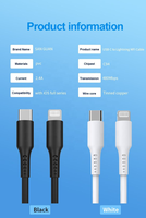 Kabel Pengisian Cepat OEM/ODM Custom C94 MFI PD30W dengan Pelindung Anyaman-Bahan PVC untuk Perangkat IOS