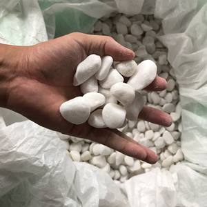 Carreaux d'aquarium en pierre naturelle de galets blancs arrondis au design moderne - Product Image 6