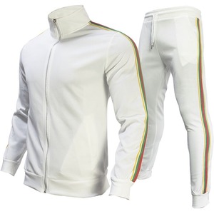 Service OEM accepte les survêtements de jogging pour hommes 2 pièces Sports Gym Training Suits Sportswear Sets Tracksuits avec fermeture éclair complète - Product Image 4