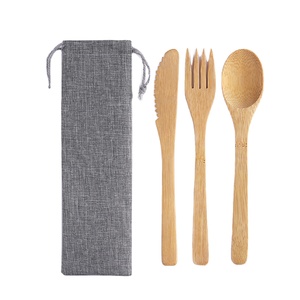 Ensemble de couverts en bambou naturel de haute qualité et à bas prix, couverts de voyage/en bambou avec gravure Laser Logo fabriqué au Vietnam - Product Image 1