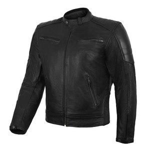 Chaqueta de cuero de alta calidad Piel de cordero genuina Directo de fábrica Chaqueta de cuero con cremallera de talla grande Moda para hombres Abrigos de cuero - Product Image 3