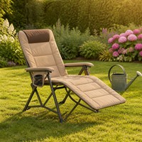 Fauteuil inclinable en acier inoxydable, appui-tête réglable sur 4 niveaux, accoudoirs respirants, légers et portables