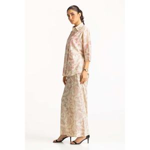 เสื้อเชิ้ตชีฟองพิมพ์ลายคอปกพร้อมดีเทลลายดอกไม้ WM-CS-SS24-029 - Product Image 5