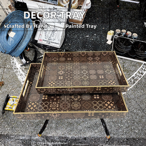 Vente en gros de plateau en incrustation de nacre du Vietnam fait à la main élégant plateau de service écologique pour les intérieurs de maison - Product Image 6