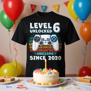 T-shirt pour le 6ème anniversaire de Son Boy, décorations d'anniversaire pour 6 ans, t-shirts promotionnels, 2020 - Product Image 3