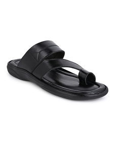 Sandales confortables en cuir pour hommes, pantoufles décontractées légères, semelle en PU souple, respirantes, à bout ouvert, chaussures de marche d'été pour la plage - Product Image 3