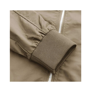 Chaquetas Bomber Personalizadas Vintage Otoño Hombres a Prueba de Viento con Logo Frontal Cierre de Cremallera Ropa Casual de Alta Calidad - Product Image 5