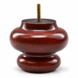 Pieds de meubles robustes en bois massif tourné de qualité supérieure, finition noyer, pour canapé, table, lit, fabricant OEM sur mesure - Product Image 6