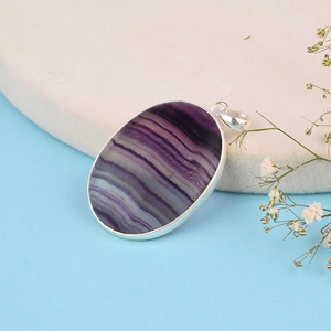 Colgante de Plata de Ley 925 con piedras preciosas de fluorita - Product Image 5