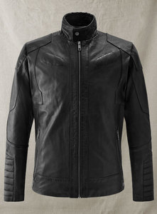 Chaqueta de cuero para hombre, estilo motorista Premium, ropa de calle de piel de vaca con capucha, moda informal OEM, proveedor mayorista a granel - Product Image 2