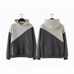 Sweat-shirt à capuche unisexe personnalisé, coupe classique, color block, tricoté, 100% coton, respirant, décontracté, pour l'automne, vente en gros OEM - Product Image 4