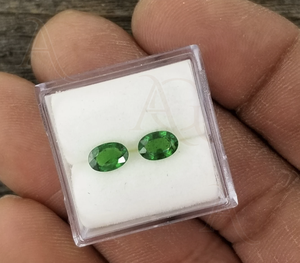 Tsavorite โกเมนรูปไข่เพชรพลอยหลวมโกเมนสีเขียวขนาดเล็ก2x3มม. 2x4มม. 3x4มม. 3X5มม. 4X5มม. 4X5มม. 4x6มม. 5x7mm - Product Image 2