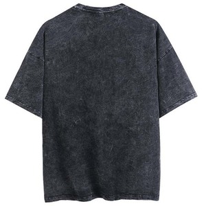 เสื้อยืดฮิปฮอปสตรีทแวร์วินเทจปี 2026 สำหรับผู้ชาย แบบสั่งทำพิเศษ ล้างสีแบบแอซิด ผ้าหนา ทรงโอเวอร์ไซส์ ขนาดปกติ - Product Image 5